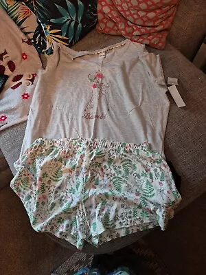 Buy Cute Disney  Bambi , Ladies Pyjamas,  Size 20-22, Bnwt. Top & Shorts,  Beautiful • 6£