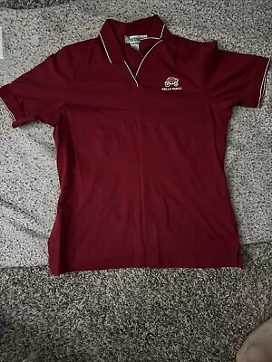 Buy IMS Women's Polo Shirt/ Wells Fargo Logo/ Red/ Size M/ New With Tags • 4.66£