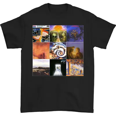 Buy NEW The Moody Blues Album Collage T-shirt Black Short Sleeve Unisex JJ3894 • 18.62£