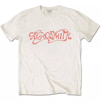 Buy Aerosmith White Classic Logo Official Tee T-Shirt Mens • 14.99£