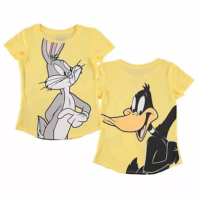 Buy Looney Tunes Girls T-Shirt - Bugs Bunny & Daffy Duck Front & Back Tee, Sizes... • 9.08£
