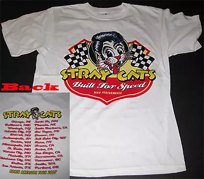 Buy Stray Cats Built For Speed 2007 Tour Black Size S To 4XL  T-Shirt AC1215 • 35.28£