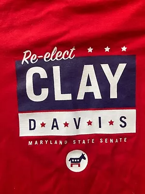 Buy The Wire Vintage “Re-elect Clay Davis” Maryland State Senate T-Shirt (M) Rare • 30.80£