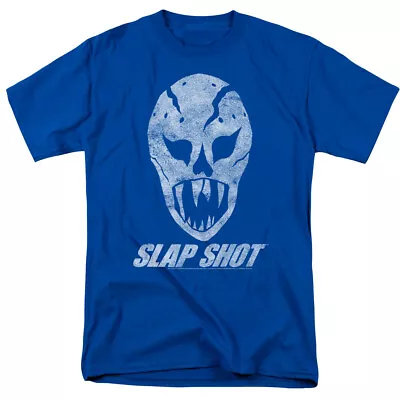 Buy Slap Shot The Mask T Shirt Mens Licensed Movie Tee Reggie Joe Royal Blue • 16.33£