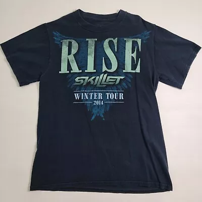 Buy Skillet Band Rise Winter Tour Concert Dates 2014 Adult T-Shirt Size S Faded • 18.41£