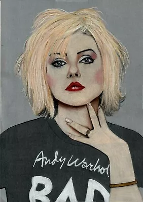 Buy Artwork Parchment Craft Picture Debbie Harry Blondie Andy Warhol T Shirt • 9.09£