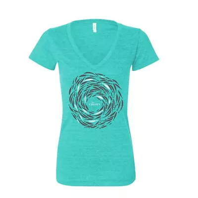 Buy Tee Shirt-Against The Current-The Chosen-Teal-Womens V-neck-Large • 33.61£