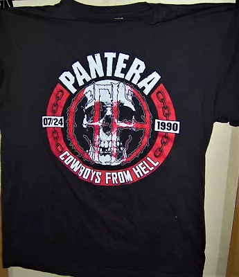 Buy PANTERA  COWBOYS FROM HELL T-Shirt XL 7-24-1990 DIMEBAG DARRELL VINNIE PAUL RIP • 37.34£