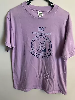 Buy VTG 80s Bowling T Shirt Pennsylvania State Champs Purple Large • 23.23£