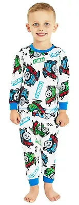 Buy Boys Thomas The Tank Fleece Personalised Pyjamas Boys Train Nightwear PJs • 16.95£