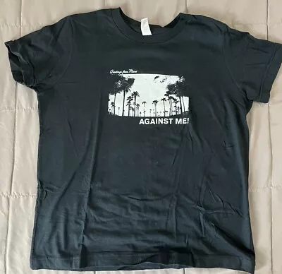 Buy Against Me! Shirt Youth Large Black Punk Band Vintage Y2K Greetings From Miami • 15.55£