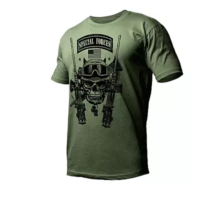 Buy Combat T-shirt Military Special Forces .50 Caliber Infantry Tactical Assault Tee • 18.63£