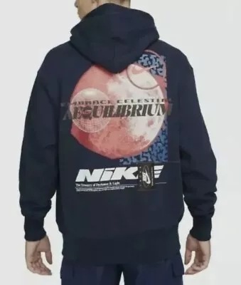 Buy Nike Sportswear Cosmic Balance Pullover Hoodie Navy Men's Sz L NEW DO6189-451 • 46.67£
