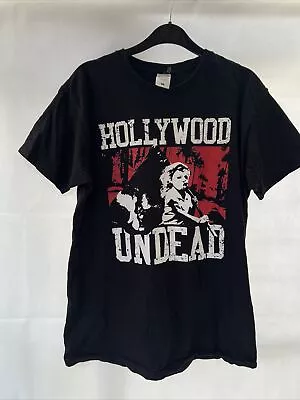 Buy Hollywood Undead Tour 2018 Band Tee Merch Merchandise Black T Shirt Size Medium • 19.99£
