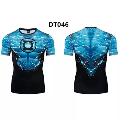 Buy Men's T-shirts Superhero Compression Tee Gym 3D Active Wear Fitness Tights Tops • 11.93£