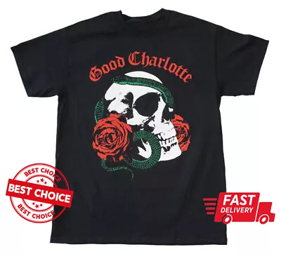 Buy Good Charlotte Rose Skull Men Black T-shirt S-3XL Q9685 • 8.37£