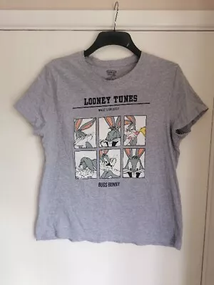 Buy Looney Tunes Bugs Bunny  Grey Tshirt  Size 14 - 16 22 Inches Arm Pit To Arm Pit  • 2.95£