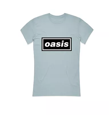 Buy Ladies Blue Oasis Logo Liam Noel Gallagher Official Tee T-Shirt Womens Girls • 16.06£