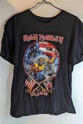 Buy Iron Maiden 2019 Legacy Of The Beast USA M Tour Shirt Adult Medium Mt Rushmore • 18.66£