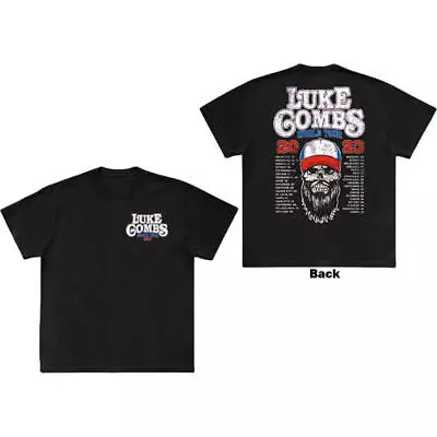 Buy Luke Combs Unisex T-Shirt: Tour '23 Skull (Back Print & Ex-Tour) OFFICIAL NEW  • 17.81£