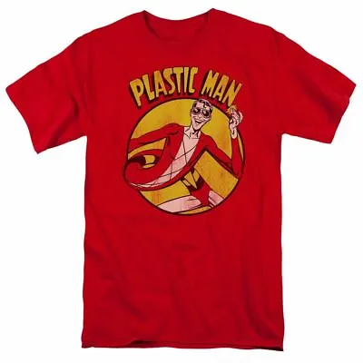 Buy Plastic Man T Shirt Mens Licensed Justice League DC Comics Tee Red • 16.30£