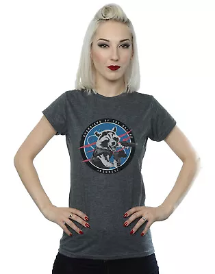 Buy Marvel Women's Guardians Of The Galaxy Rocket Emblem T-Shirt • 13.99£