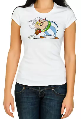 Buy Big Hug Angry Asterix And Obelix 3/4 Short Sleeve Woman T Shirt K1023 • 9.69£