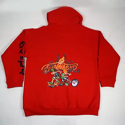 Buy Vintage JNCO Flame Head Hoodie Sweatshirt Double Sided Rare Y2k 90s Boys XL 20 • 66.11£