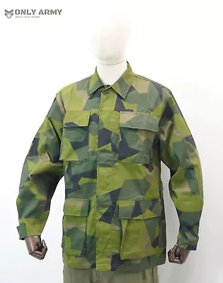 Buy Swedish Army M90 Camo BDU Shirt / Lightweight Jacket 4 Pocket Splinter Uniform • 34.99£