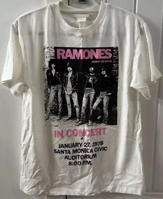 Buy The Ramones T Shirt Punk Rock Band Merch Logo Tee Ladies Size XS Oversized • 15.30£