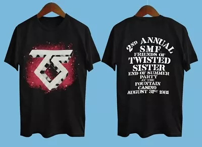Buy TWISTED SISTER 1981 Tour 2 Side Black All Size Shirt NEW LIMITED • 6.34£