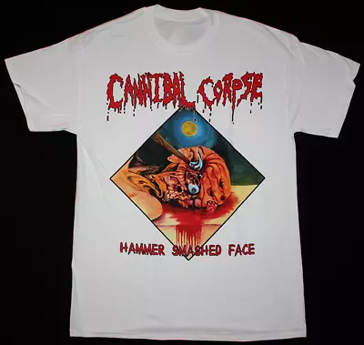 Buy CANNIBAL CORPSE HAMMER SMASHED FACE T-Shirt Cotton White Men S To 5XL BE2071 • 19.50£