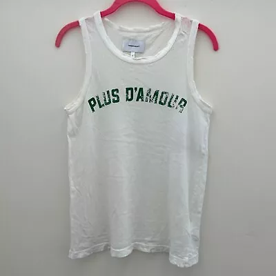 Buy Current Elliott The Easy Muscle Tank Plus D’Amour Distressed White Green Size 1 • 13.99£