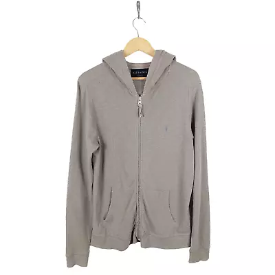 Buy All Saints Men's Grey Full Zip Clash Hoodie Size Medium • 15£