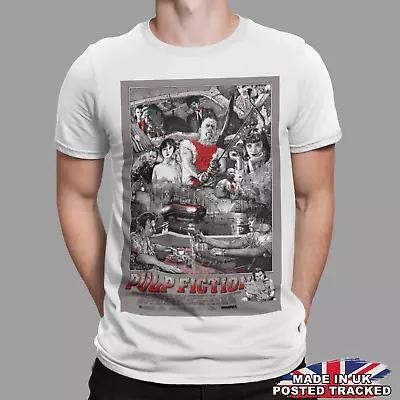 Buy Pulp Fiction T-Shirt Retro Vintage Classic Movie Tee Gift Film UK Poster 2 • 6.99£