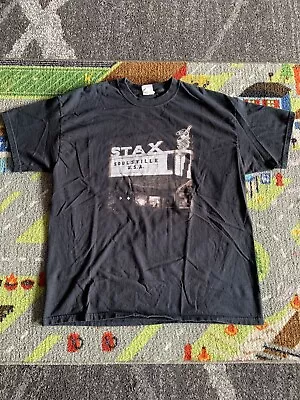 Buy Vintage Stax Records Museum Soul Band Music Y2K Black Shirt Xl • 29.82£