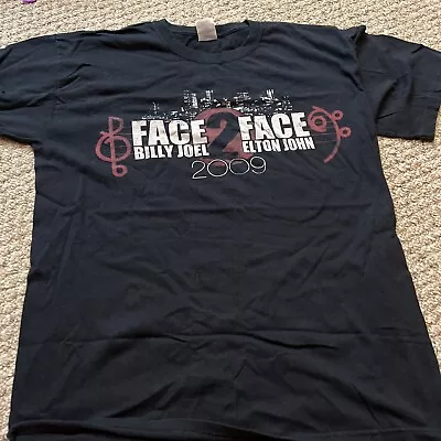 Buy Elton John Billy Joel Face To Face Tour Concert 2009 T Shirt Large Worn 4 Times • 46.63£