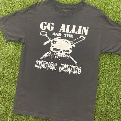 Buy 80s GG Allin Band T Shirt Short Sleeve Gift For Fans Shirt Black • 7.70£