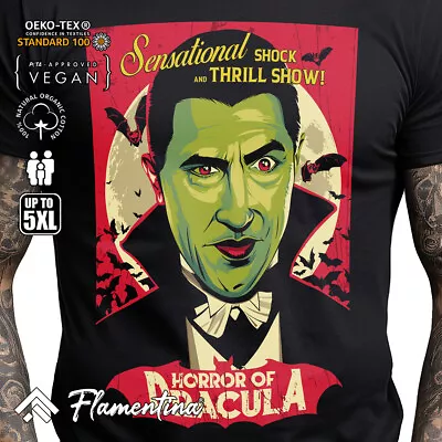 Buy Horror Of Dracula Comics Mens T-Shirt Horror Moster Bat Vampire Shock P954 • 12.99£