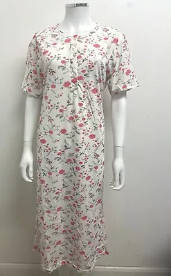 Buy Ladies Nightie Long Sleeve Digital Flowers Nightdress Pyjamas Size M-3XL • 13.99£