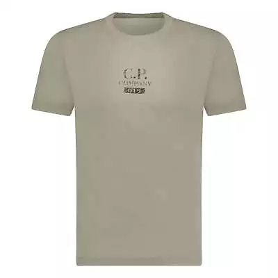 Buy CP Company '019' Print Crew T-Shirt Khaki • 67.99£