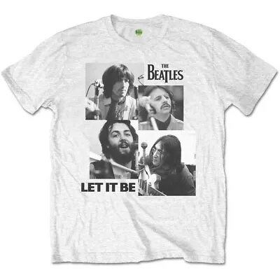 Buy The Beatles T Shirt Let It Be OFFICIAL Album Cover Logo Mens White New S-XXL • 13.95£