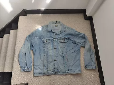 Buy Vintage Lee Rider Blue Denim Jacket Mens Size XL 80s 90s • 24.99£