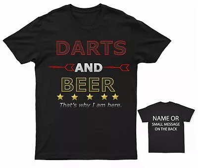 Buy Darts And Beer That's Why I Am Here T-Shirt Funny Darts Tee Humorous Beer Shirt • 14.95£