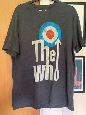 Buy The Who Crew Neck T-shirt Large L Dark Grey Target Logo Mod Rock Quadrophenia • 8£