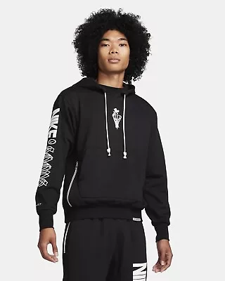Buy Mens Nike Standard Issue Hoops Pullover Utility Fleece Hoodie Black Size XXL • 59.95£