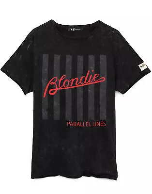 Buy Blondie Black Band Logo Short Sleeved T-Shirt (Mens) • 19.99£
