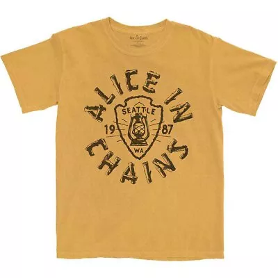 Buy Alice In Chains 'Lantern' Yellow T Shirt - NEW • 15.49£