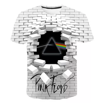 Buy Pink Floyd Top 3D Rock Band Unisex Women/Men Casual Short Sleeve T-shirt Tee • 10.78£