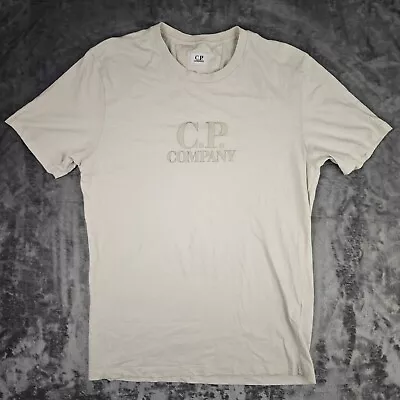 Buy C.P. Company Centre Logo T-Shirt Beige Off White M Medium Authentic Certilogo • 29.95£